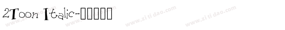2Toon Italic字体转换